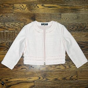 Karl Lagerfeld Pink Cropped Fringed Blazer / Jacket Women’s Size S
